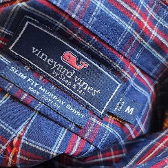 Vineyard Vines men's size Medium slim fit Murray shirt, plaid button down - Picture 4 of 7